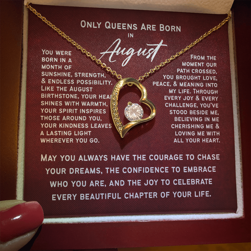 Only Queens Are Born in August – Majestic Birthday Gift for Her | Wife, Mom, Grandma, Sister or Daughter | SparkinGifts