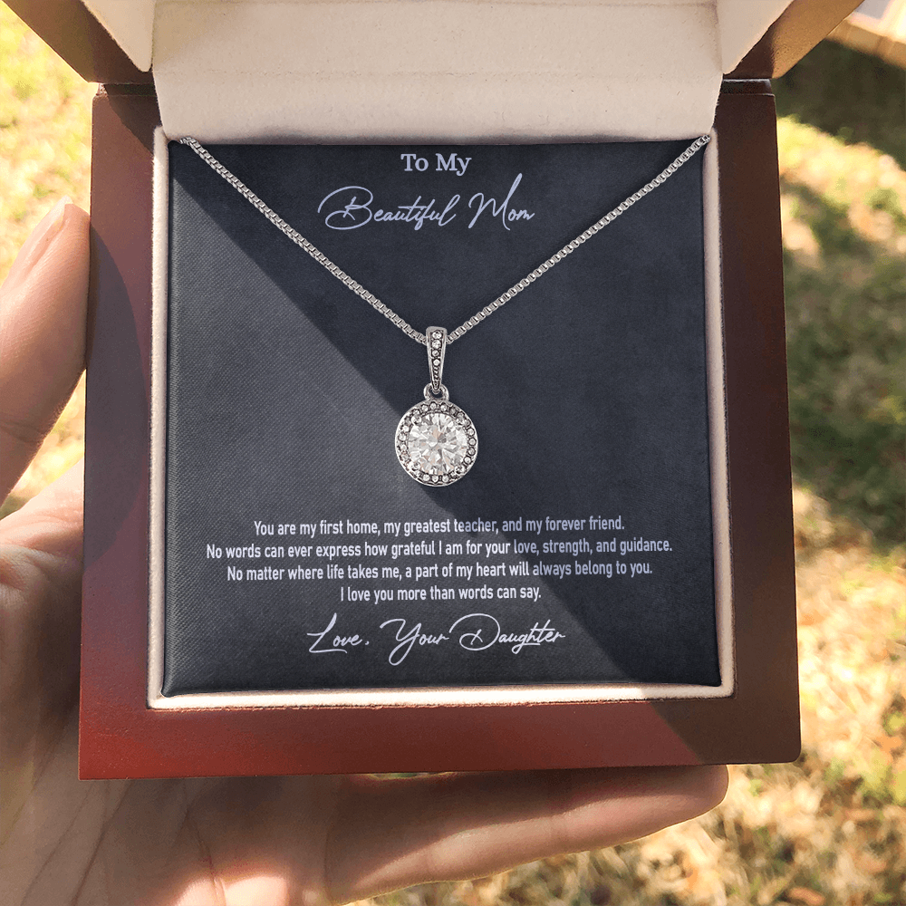 Daughter to Mum Gift | Eternal Hope Love Knot Necklace | Mother's Day, Birthday & Christmas Jewelry