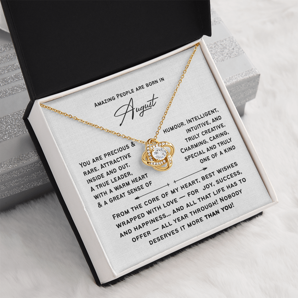 August Birthday Necklace For Her – Heartfelt Birthday Present for Women, Girls & Friends