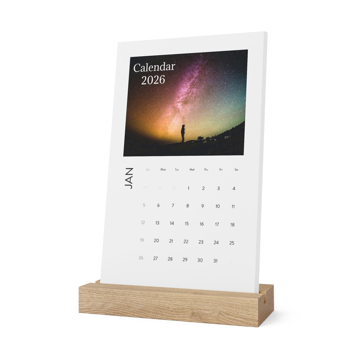 2026 Solar System Vertical Desk Calendar: Stunning Planet Images, Premium Quality, and Easy Display