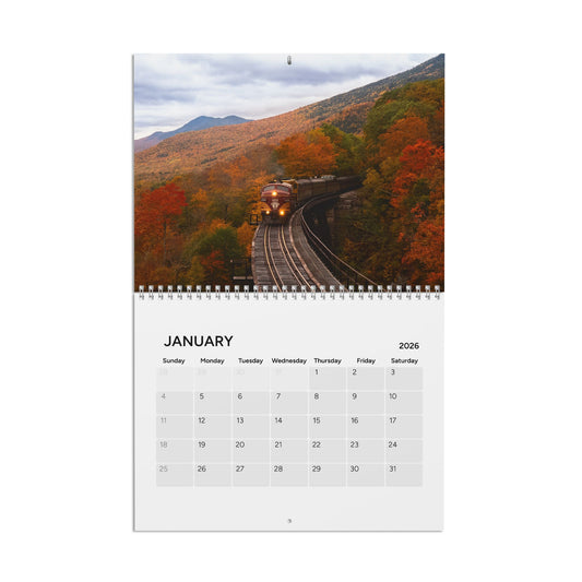 2026 Vintage Train Calendar: Celebrate the Golden Age of Railways with Classic Photography (10.8" x 8.4")