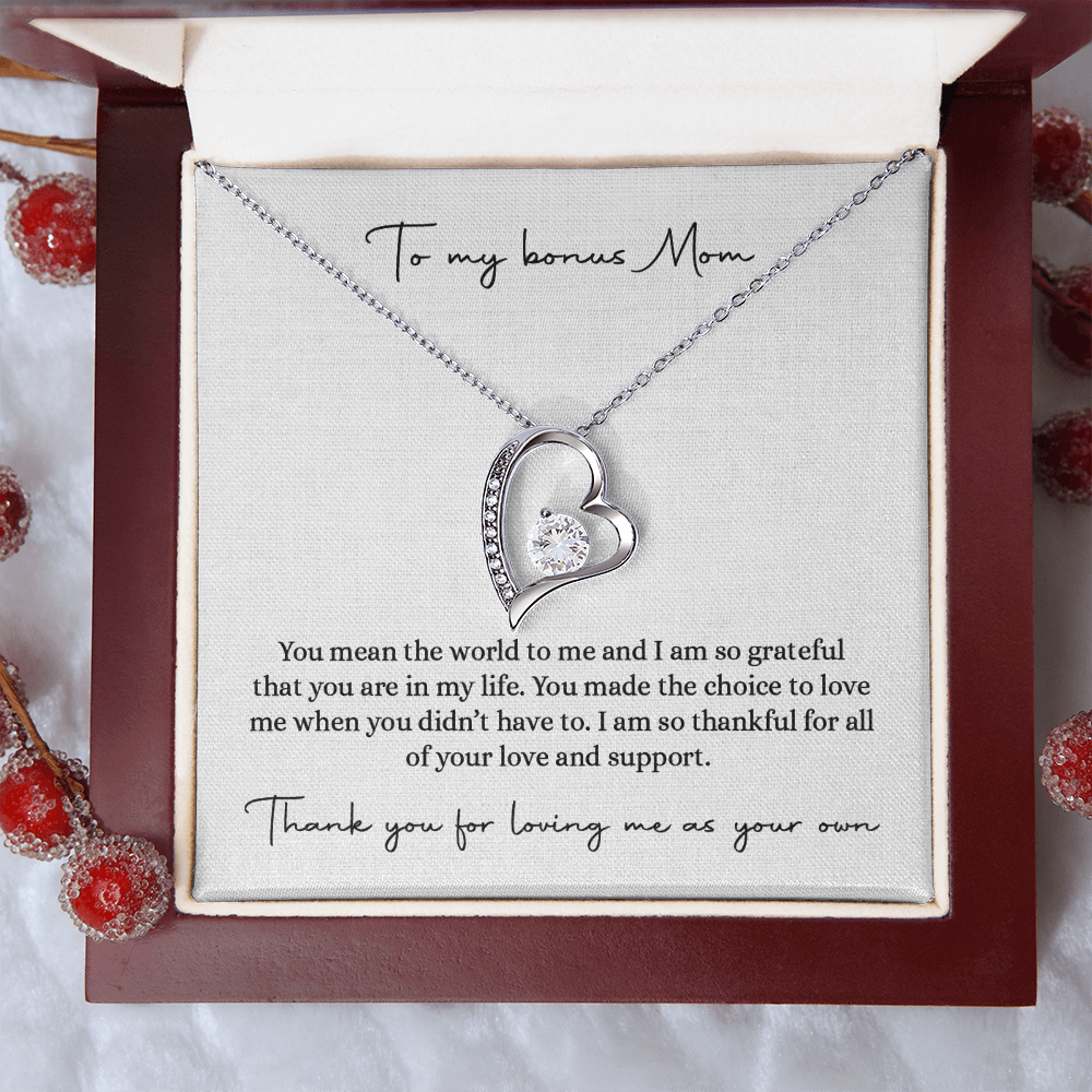 Bonus Mom Necklace Gift, Step Mother Gift from Bride, Mother in Law Gift for from bride, MIL Wedding Gift,