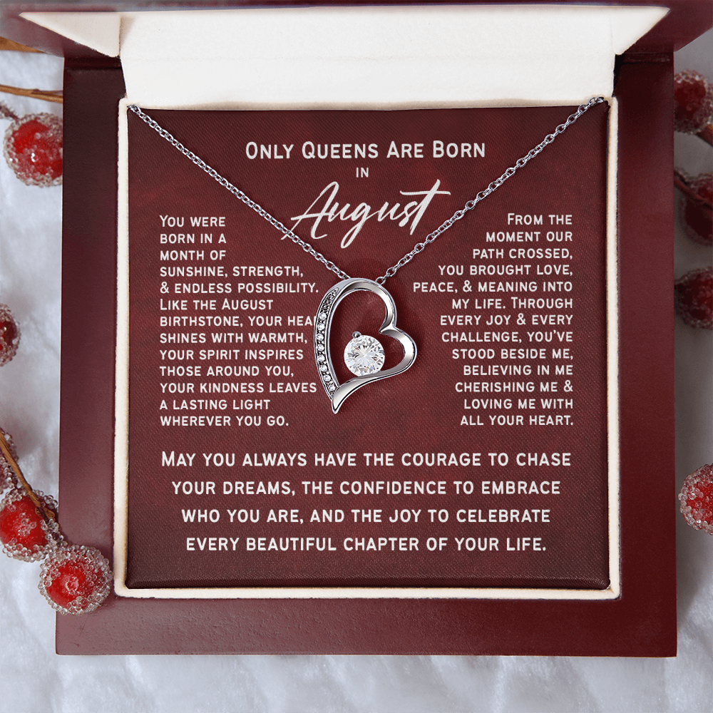 Only Queens Are Born in August – Majestic Birthday Gift for Her | Wife, Mom, Grandma, Sister or Daughter | SparkinGifts