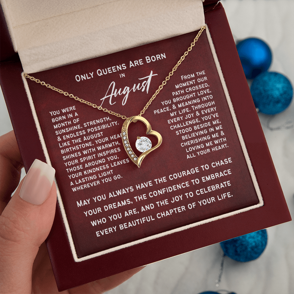 Only Queens Are Born in August – Majestic Birthday Gift for Her | Wife, Mom, Grandma, Sister or Daughter | SparkinGifts