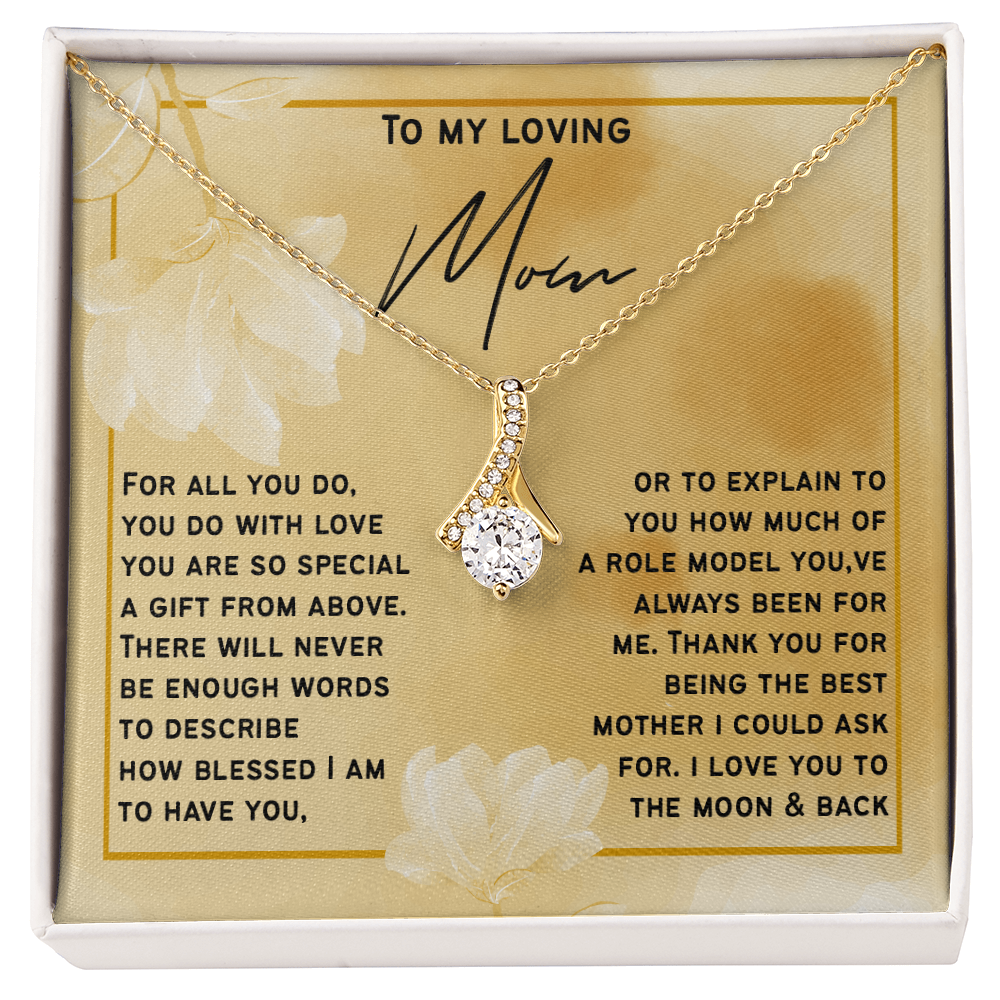 Alluring Beauty  Necklace Gift for My Loving Mom | Son or Daughter One of a Kind Present to Mom
