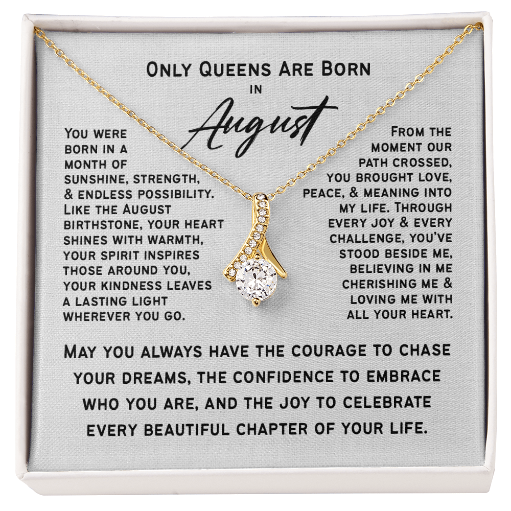 Only Queens Are Born in August – Majestic Birthday Gift for Her | Wife, Mom, Grandma, Sister or Daughter | SparkinGifts