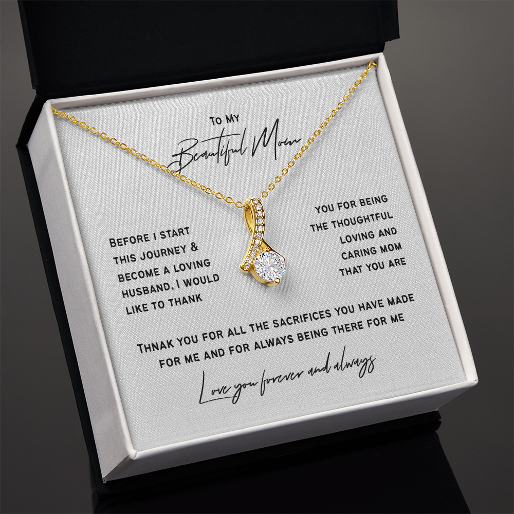 Mother of the Groom Nacklace Gift from Loving Son | Wedding Keepsake for Mom