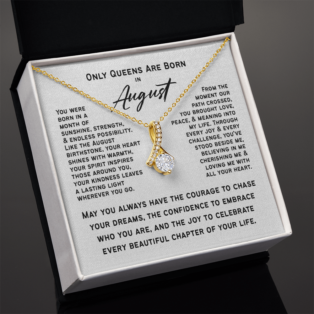 Only Queens Are Born in August – Majestic Birthday Gift for Her | Wife, Mom, Grandma, Sister or Daughter | SparkinGifts