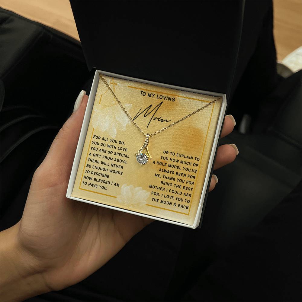 Alluring Beauty  Necklace Gift for My Loving Mom | Son or Daughter One of a Kind Present to Mom