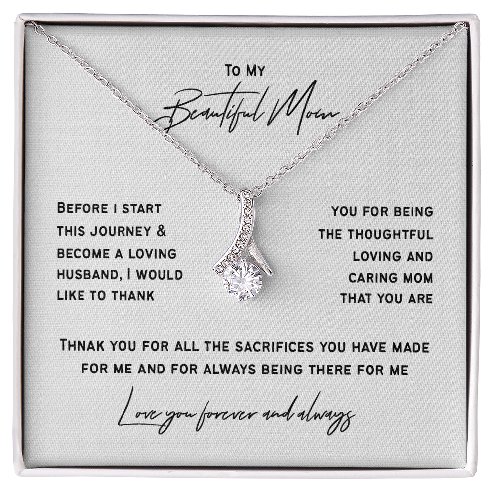 Mother of the Groom Nacklace Gift from Loving Son | Wedding Keepsake for Mom