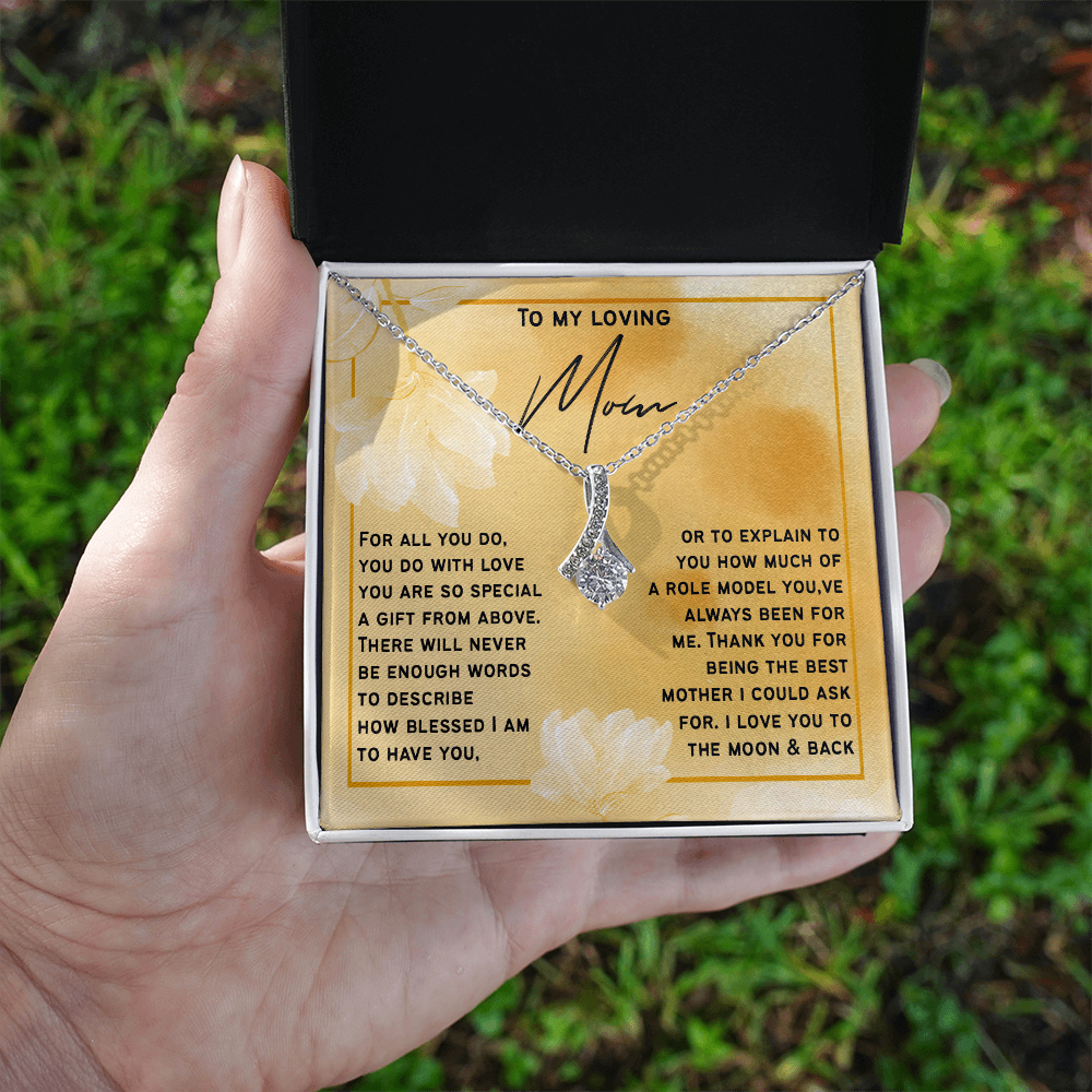 Alluring Beauty  Necklace Gift for My Loving Mom | Son or Daughter One of a Kind Present to Mom