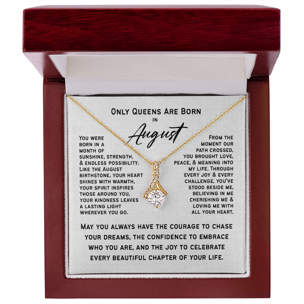 Only Queens Are Born in August – Majestic Birthday Gift for Her | Wife, Mom, Grandma, Sister or Daughter | SparkinGifts