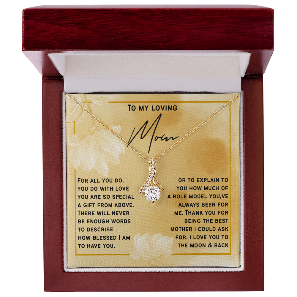 Alluring Beauty  Necklace Gift for My Loving Mom | Son or Daughter One of a Kind Present to Mom