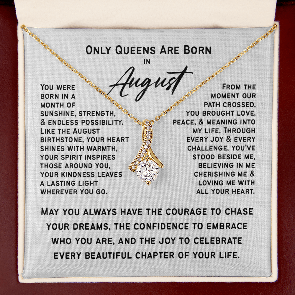 Only Queens Are Born in August – Majestic Birthday Gift for Her | Wife, Mom, Grandma, Sister or Daughter | SparkinGifts