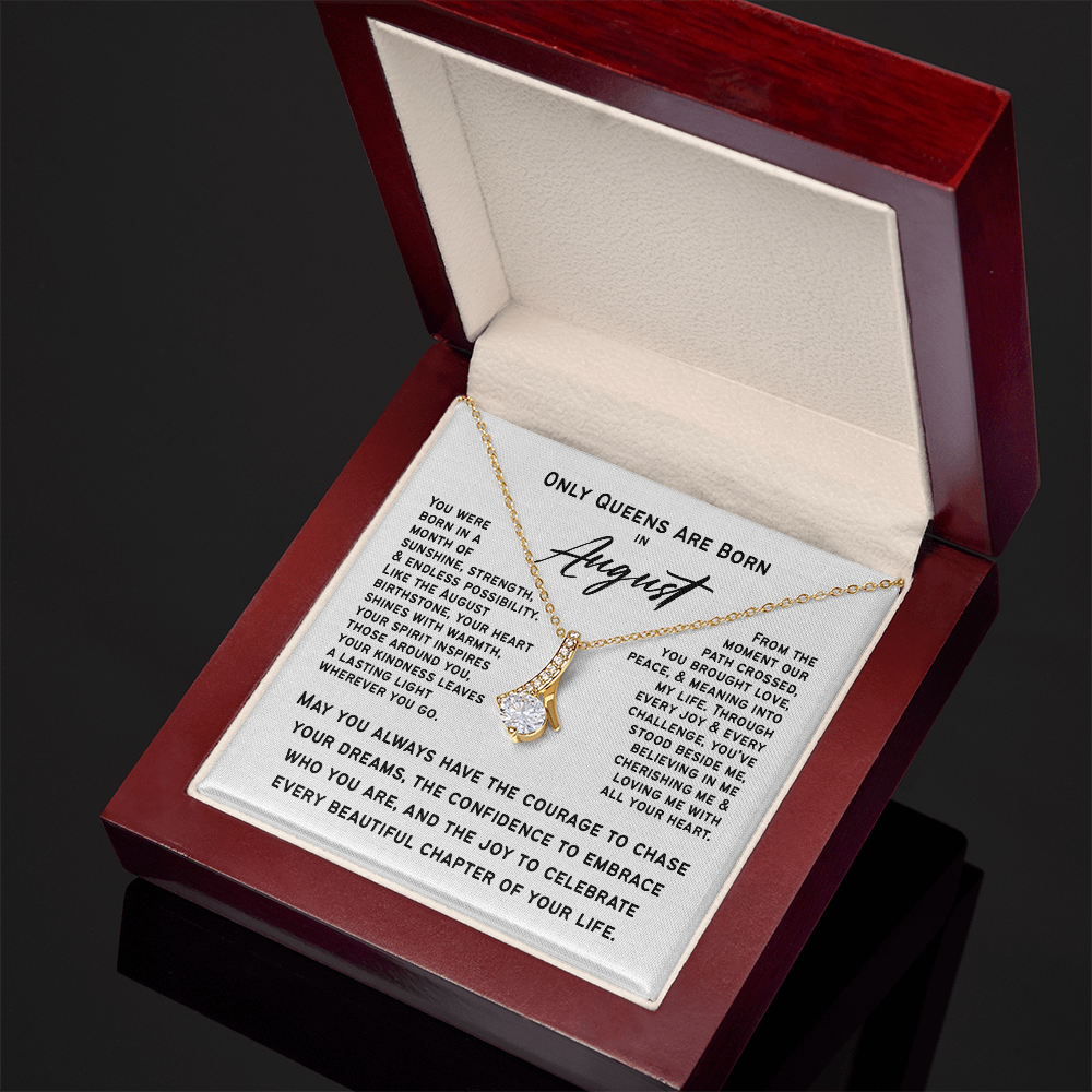 Only Queens Are Born in August – Majestic Birthday Gift for Her | Wife, Mom, Grandma, Sister or Daughter | SparkinGifts