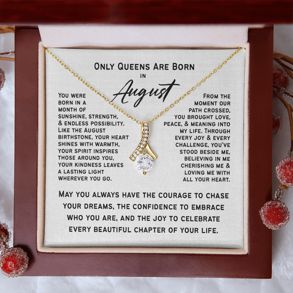 Only Queens Are Born in August – Majestic Birthday Gift for Her | Wife, Mom, Grandma, Sister or Daughter | SparkinGifts