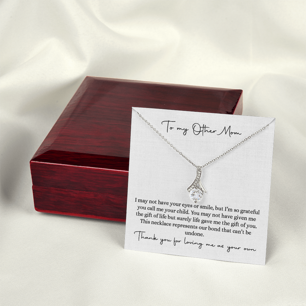 Bonus mom gift from bride, Stepmom wedding gift on wedding day, Gift for Stepmom on wedding day, Bonus mom of the bride necklace