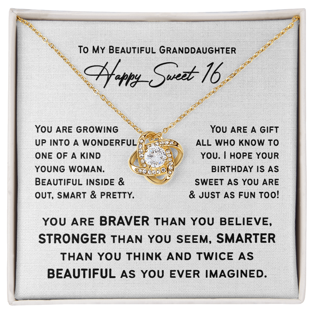 Granddaughter Sweet 16 Birthday Gift from Grandmother or Grandfather  | Happy 16th  keepsake Present for 16 Year Old Girl