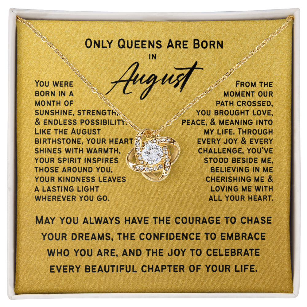 Only Queens Are Born in August – Majestic Birthday Gift for Her | Wife, Mom, Grandma, Sister or Daughter | SparkinGifts