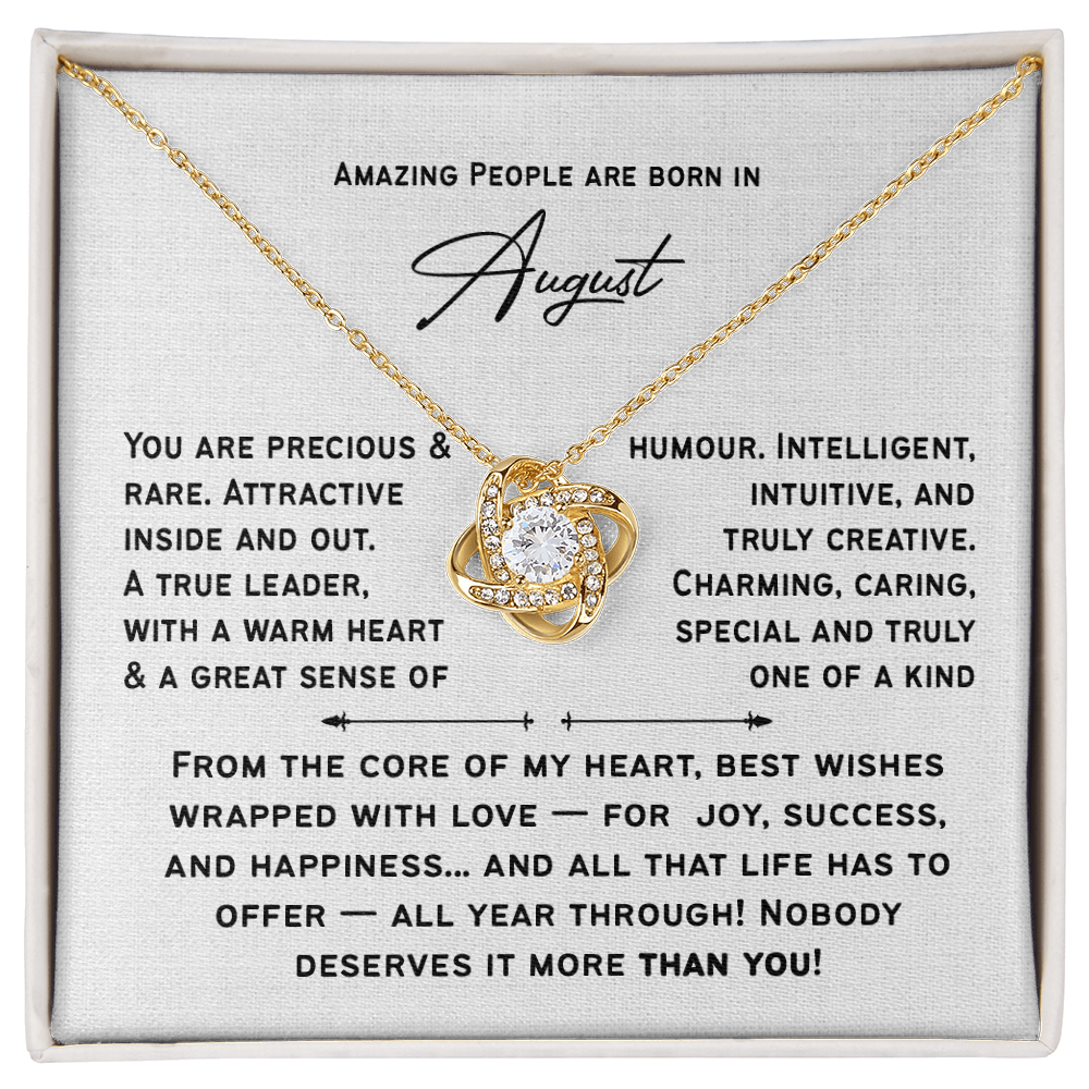 August Birthday Necklace For Her – Heartfelt Birthday Present for Women, Girls & Friends