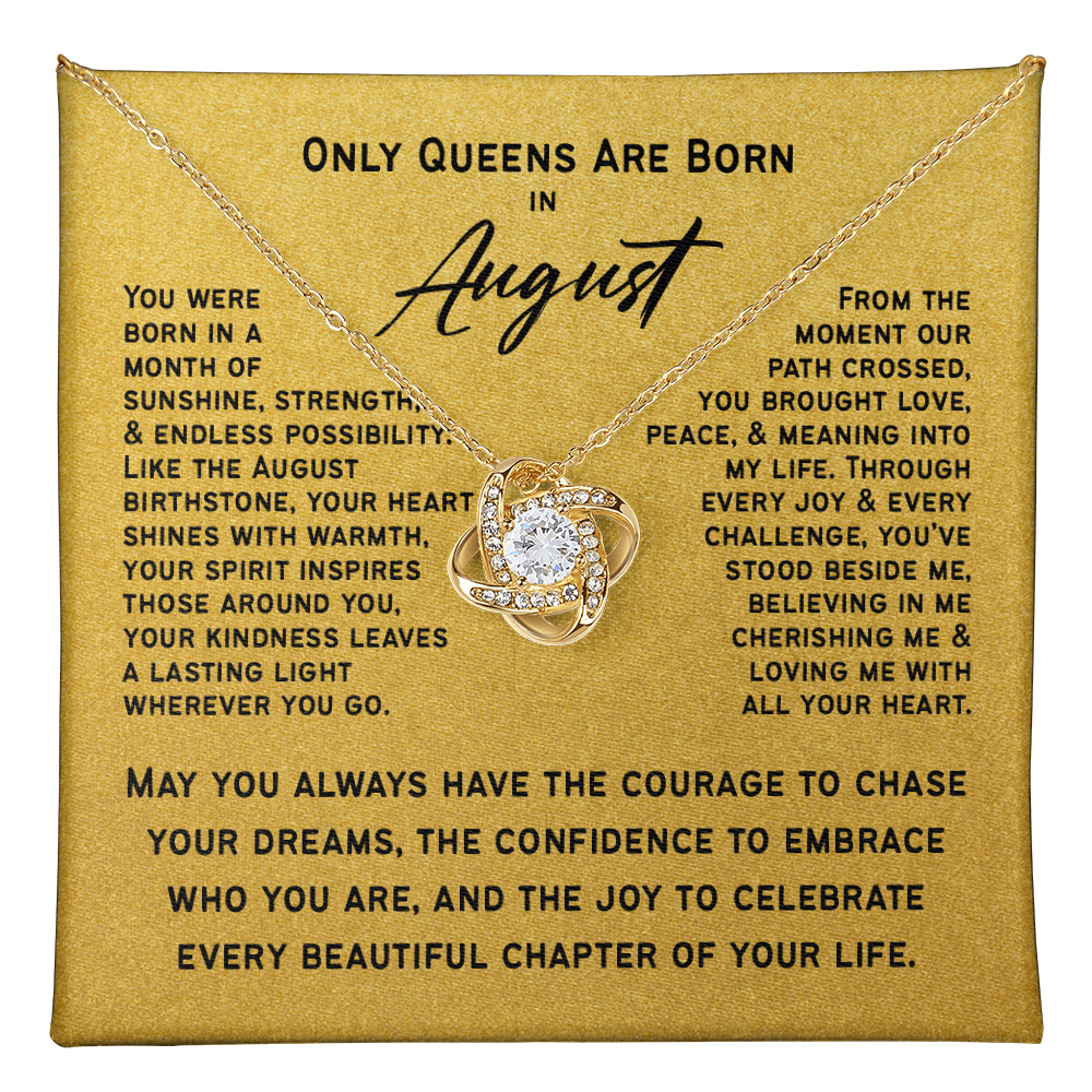 Only Queens Are Born in August – Majestic Birthday Gift for Her | Wife, Mom, Grandma, Sister or Daughter | SparkinGifts