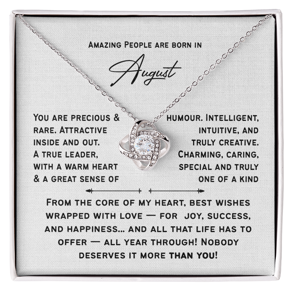 August Birthday Necklace For Her – Heartfelt Birthday Present for Women, Girls & Friends