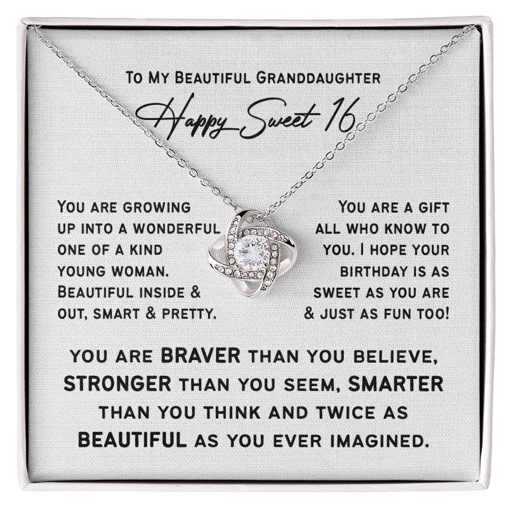 Granddaughter Sweet 16 Birthday Gift from Grandmother or Grandfather  | Happy 16th  keepsake Present for 16 Year Old Girl