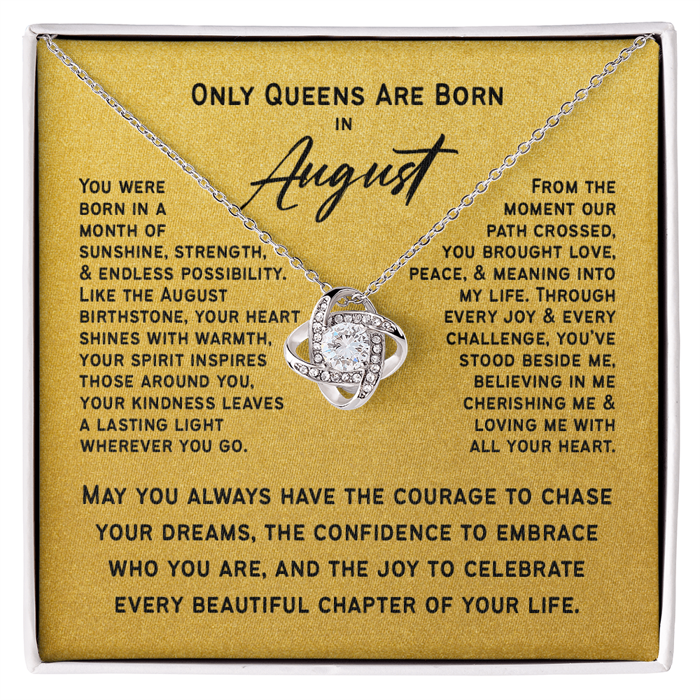 Only Queens Are Born in August – Majestic Birthday Gift for Her | Wife, Mom, Grandma, Sister or Daughter | SparkinGifts
