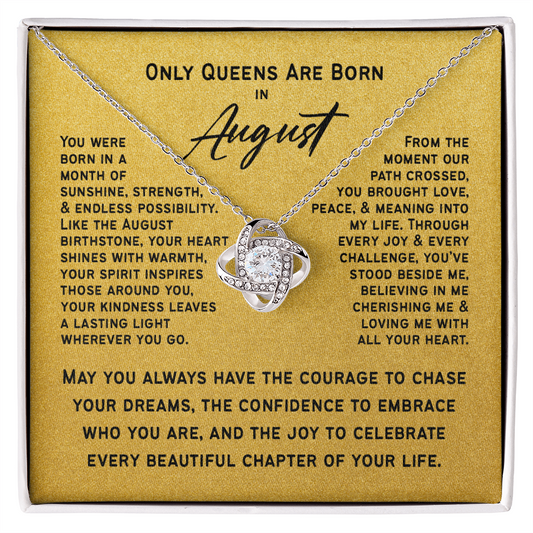 Only Queens Are Born in August – Majestic Birthday Gift for Her | Wife, Mom, Grandma, Sister or Daughter | SparkinGifts