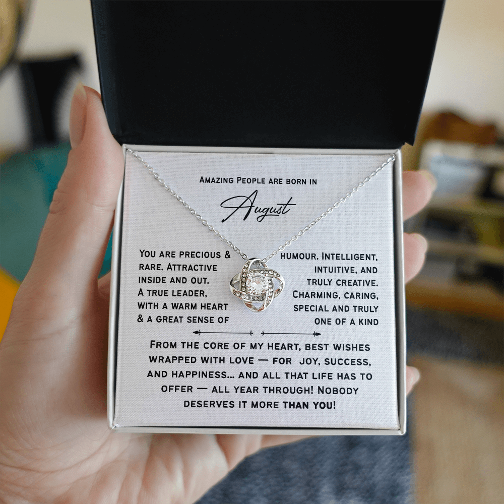 August Birthday Necklace For Her – Heartfelt Birthday Present for Women, Girls & Friends