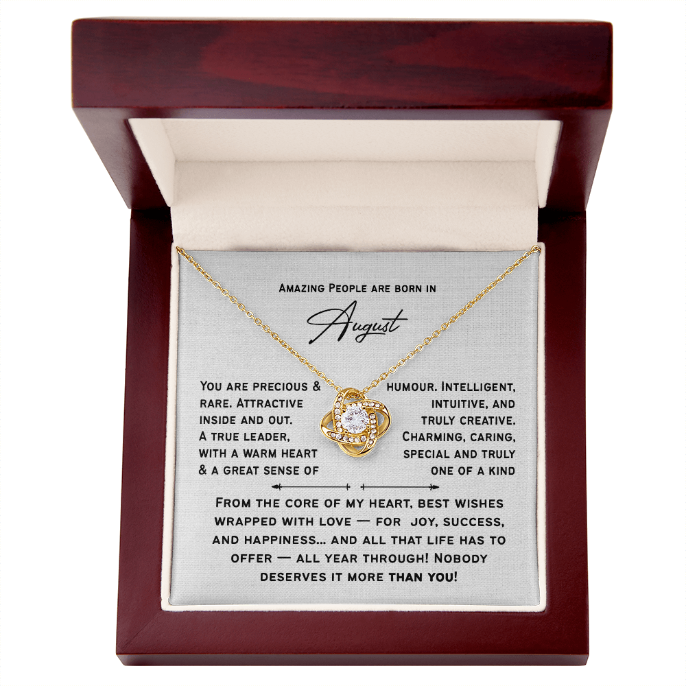 August Birthday Necklace For Her – Heartfelt Birthday Present for Women, Girls & Friends