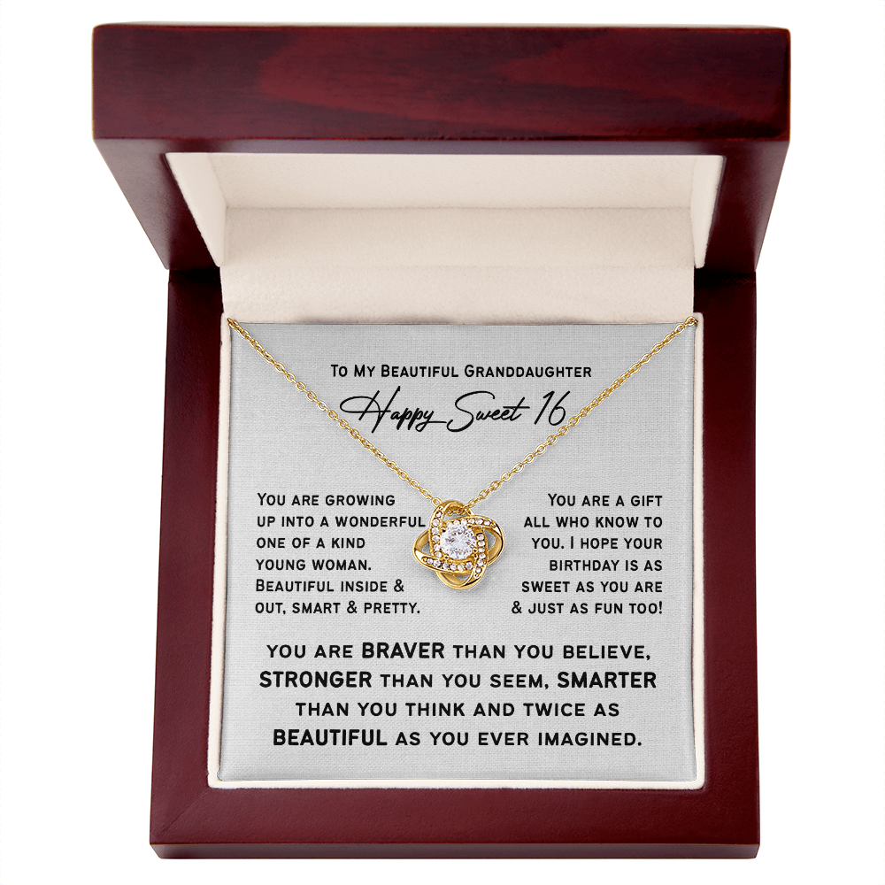 Granddaughter Sweet 16 Birthday Gift from Grandmother or Grandfather  | Happy 16th  keepsake Present for 16 Year Old Girl