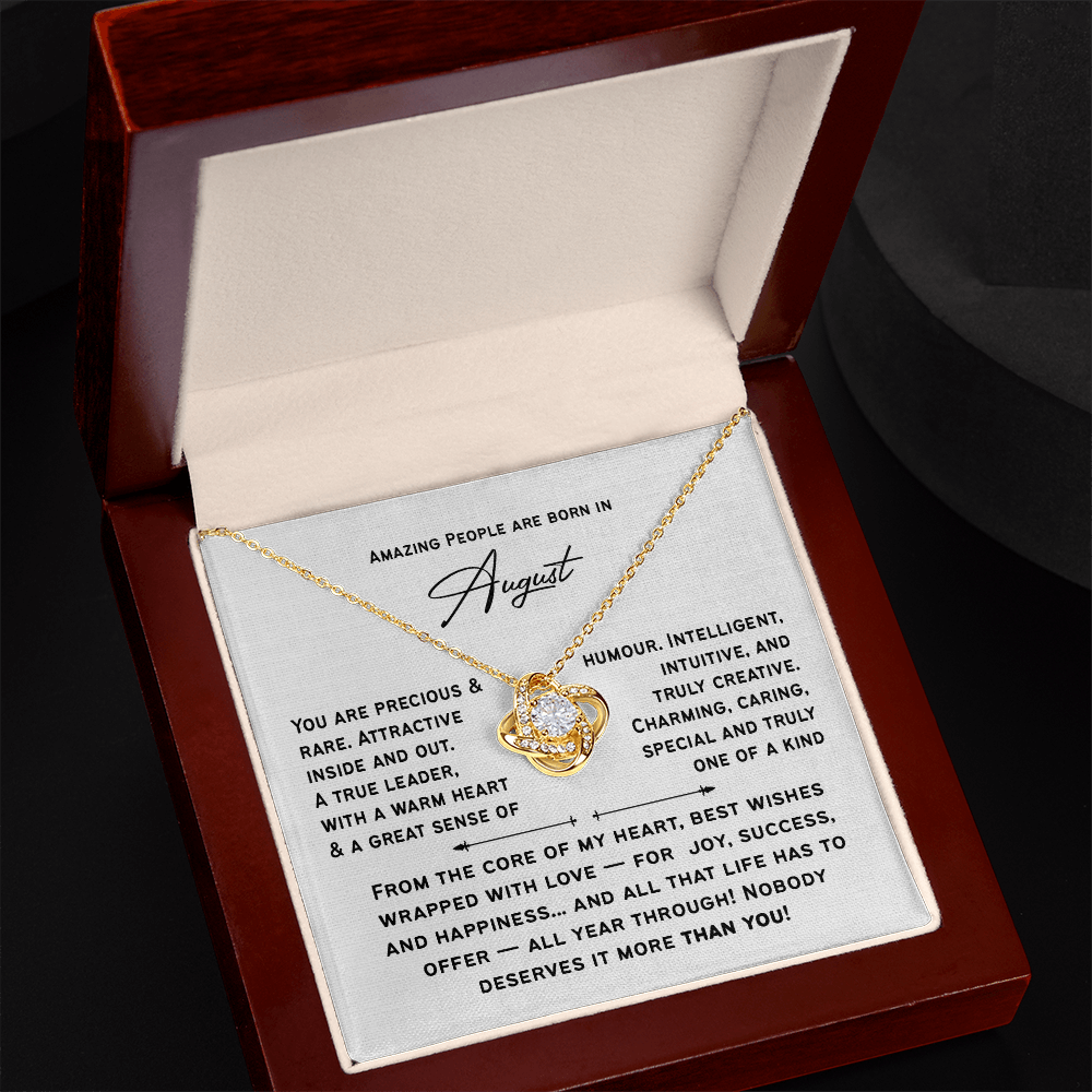 August Birthday Necklace For Her – Heartfelt Birthday Present for Women, Girls & Friends