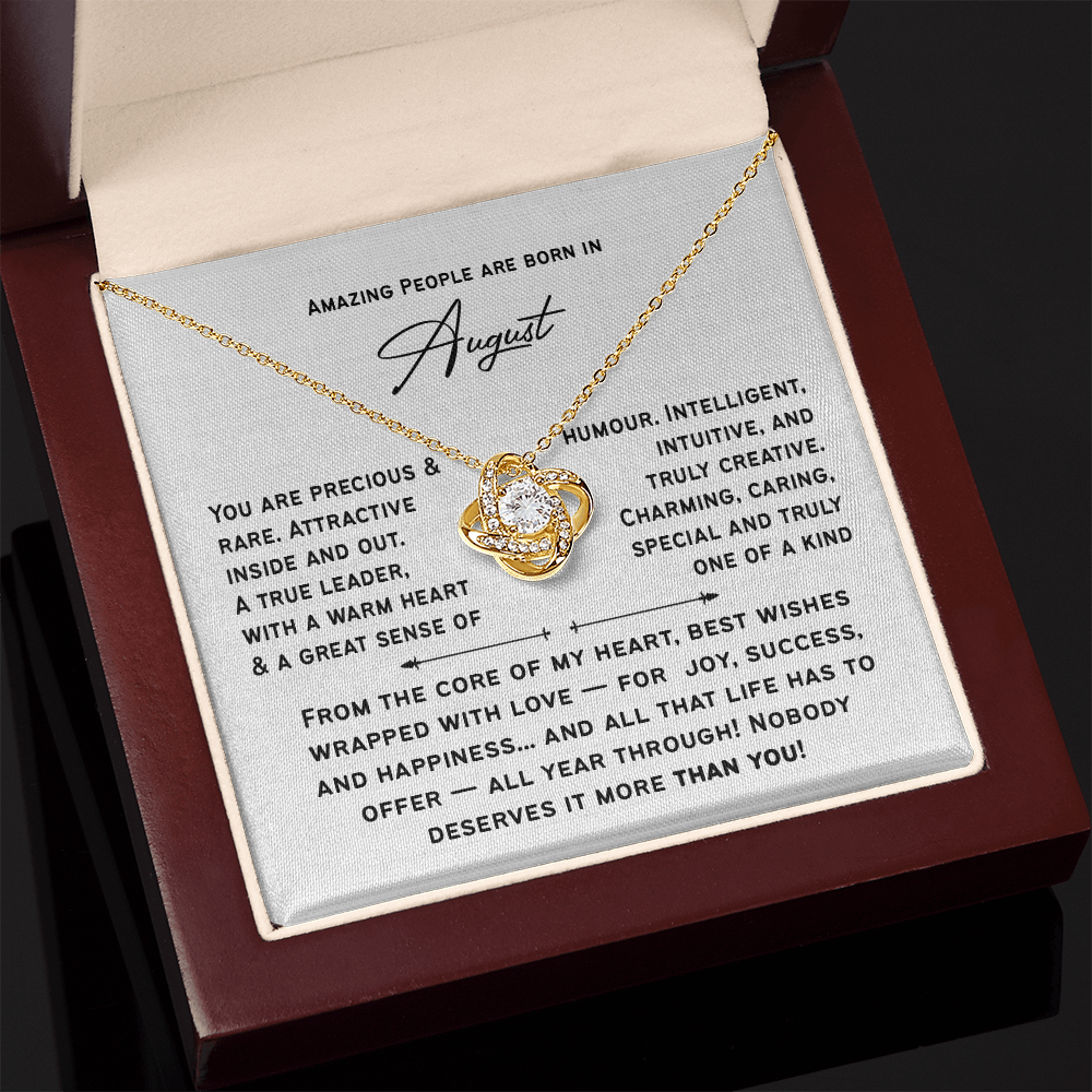 August Birthday Necklace For Her – Heartfelt Birthday Present for Women, Girls & Friends