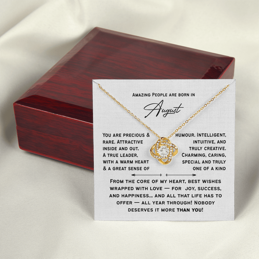 August Birthday Necklace For Her – Heartfelt Birthday Present for Women, Girls & Friends
