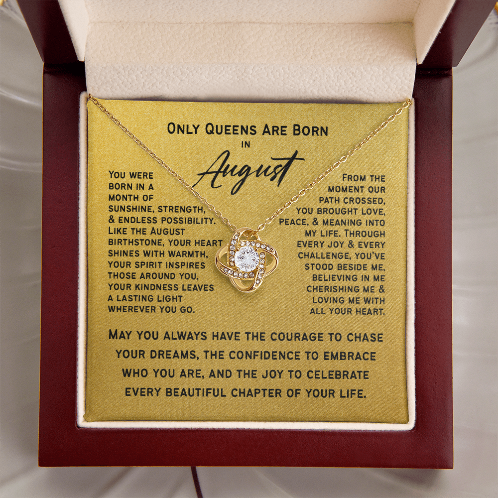 Only Queens Are Born in August – Majestic Birthday Gift for Her | Wife, Mom, Grandma, Sister or Daughter | SparkinGifts