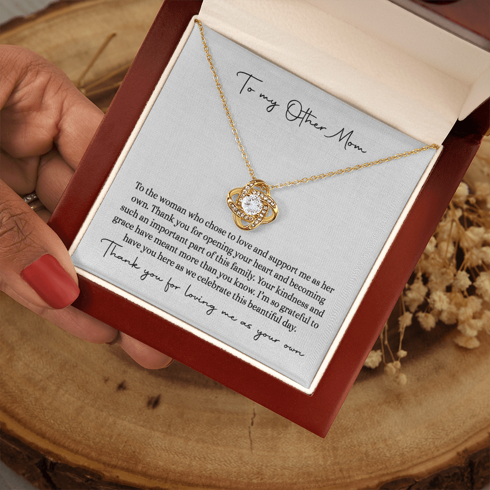 Bonus Mom Necklace, Step Mom Gift from Bride, Mother-in-Law Jewelry, MIL Wedding Gift, Step Mother Keepsake