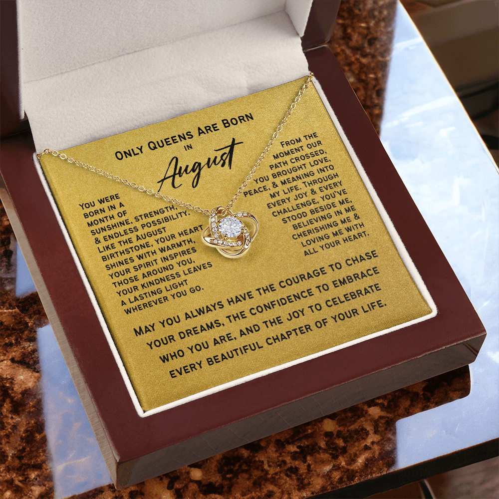 Only Queens Are Born in August – Majestic Birthday Gift for Her | Wife, Mom, Grandma, Sister or Daughter | SparkinGifts