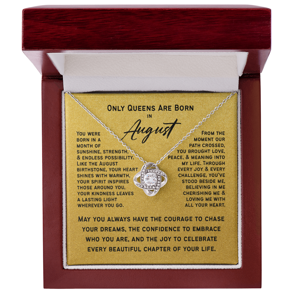 Only Queens Are Born in August – Majestic Birthday Gift for Her | Wife, Mom, Grandma, Sister or Daughter | SparkinGifts