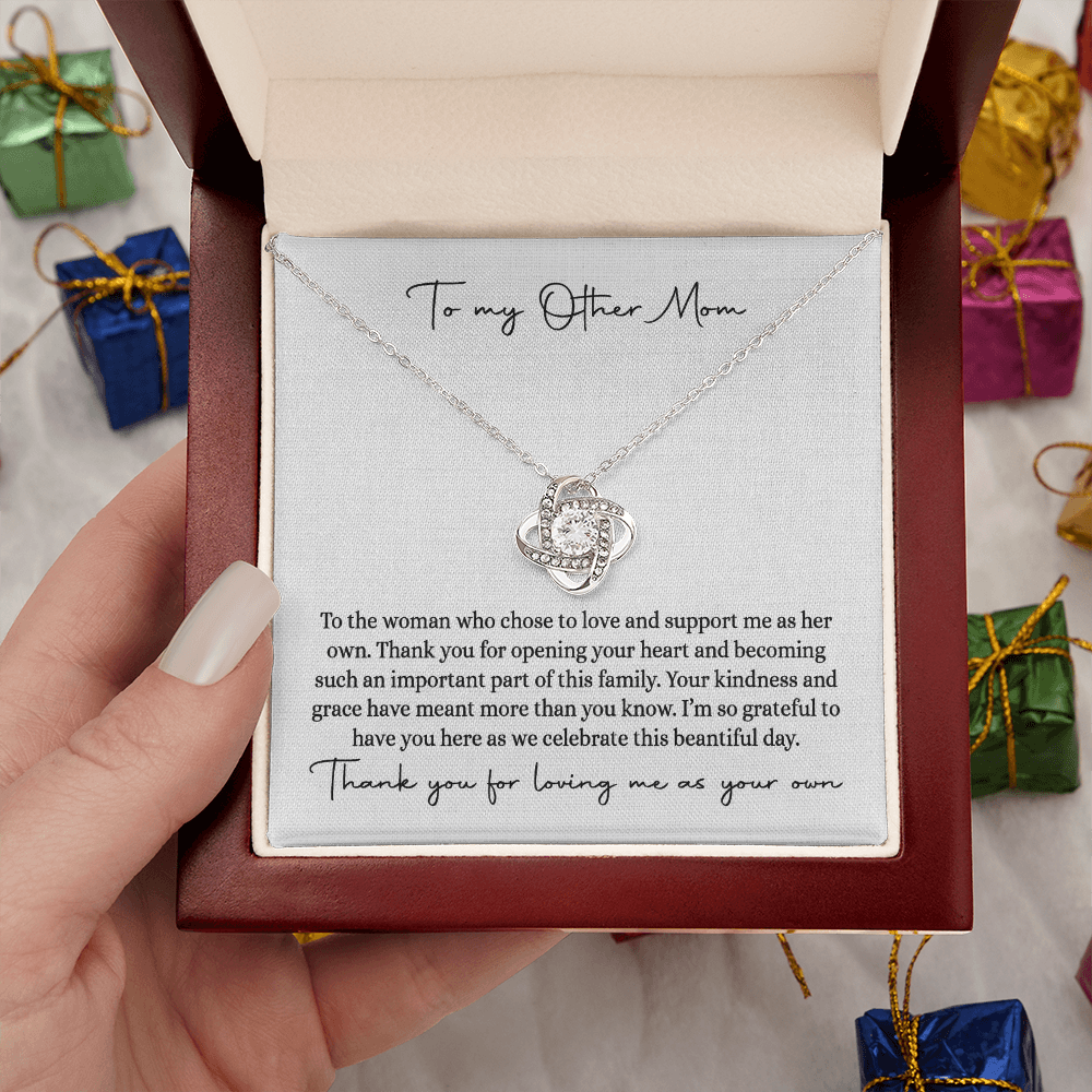 Bonus Mom Necklace, Step Mom Gift from Bride, Mother-in-Law Jewelry, MIL Wedding Gift, Step Mother Keepsake