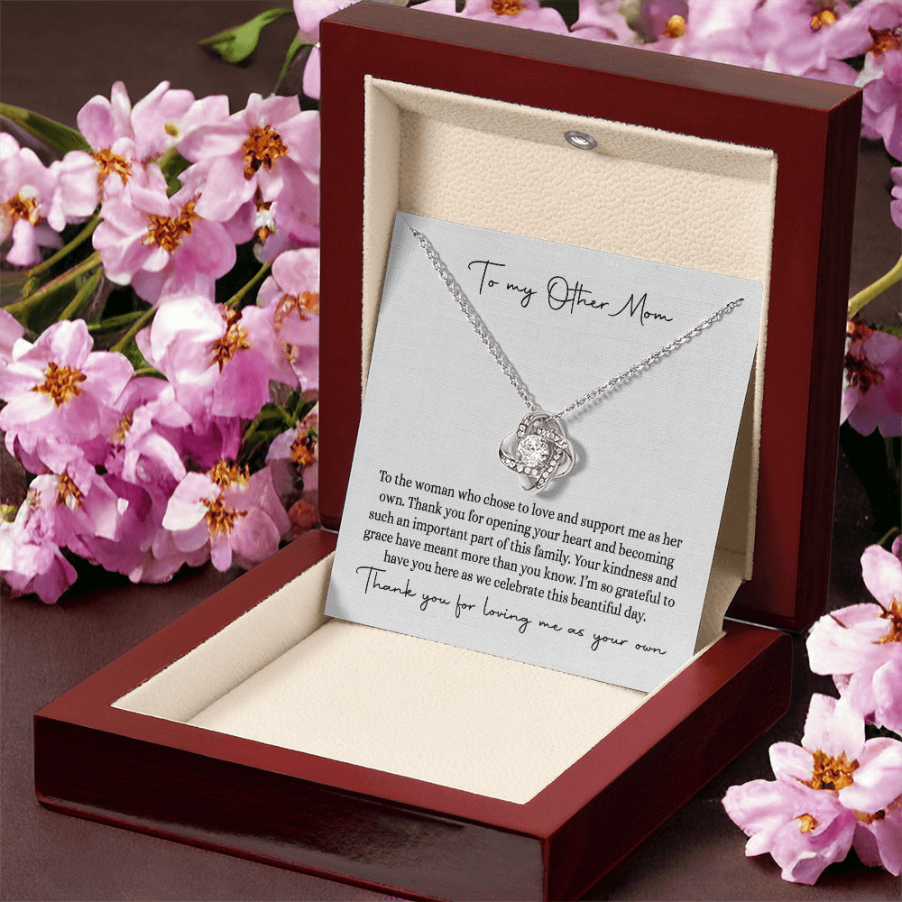 Bonus Mom Necklace, Step Mom Gift from Bride, Mother-in-Law Jewelry, MIL Wedding Gift, Step Mother Keepsake