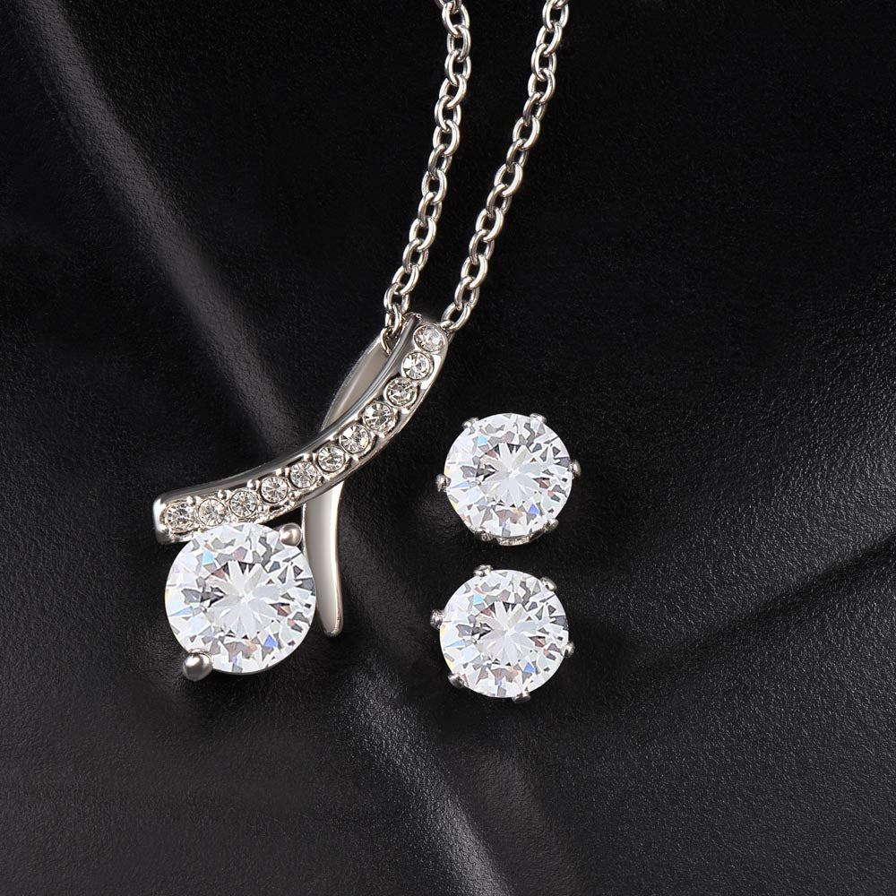 Stepmom Necklace & Earring Set Gift from Stepchild | Emotional Gift for Stepmom – Mother's Day Birthday Keepsake