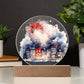 City Lights 2026: Fireworks Celebration in Watercolor - Circular Acrylic Plaque for a Festive New Year!