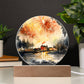 2026 Cityscape Fireworks: Vibrant Watercolor Circular Acrylic Plaque - Perfect New Year's Gift!