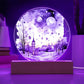 Radiant 2026 Cityscape Fireworks: Hand-Painted Circular Acrylic Plaque - Stunning New Year's Gift