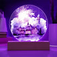 Radiant 2026 Cityscape Fireworks: Hand-Painted Circular Acrylic Plaque - Stunning New Year's Gift!