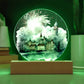 Radiant 2026 Cityscape Fireworks: Hand-Painted Circular Acrylic Plaque - Stunning New Year's Gift!