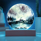 2026 Cityscape Fireworks: Vibrant Watercolor Circular Acrylic Plaque - Perfect New Year's Gift!