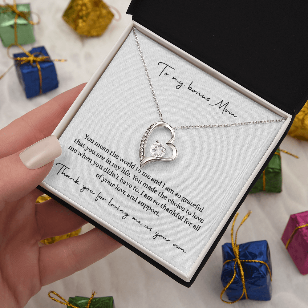 Bonus Mom Necklace Gift, Step Mother Gift from Bride, Mother in Law Gift for from bride, MIL Wedding Gift,
