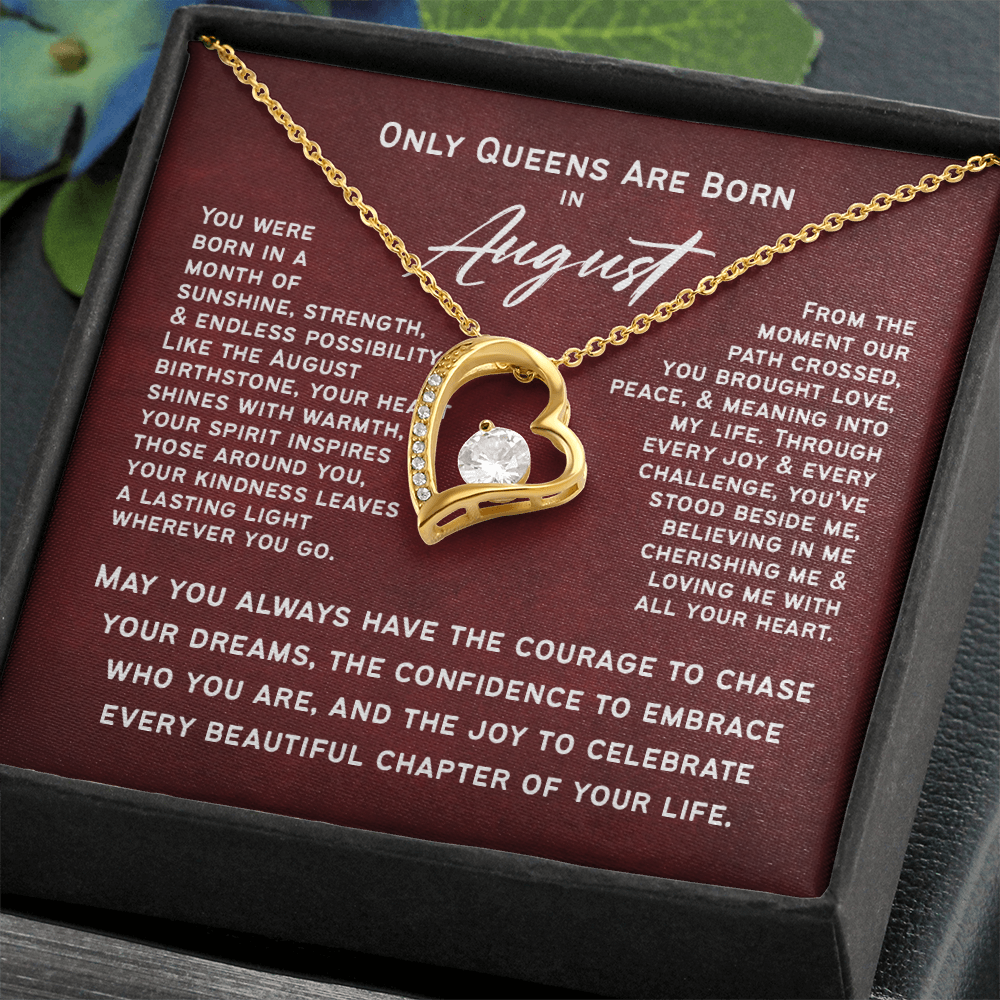 Only Queens Are Born in August – Majestic Birthday Gift for Her | Wife, Mom, Grandma, Sister or Daughter | SparkinGifts
